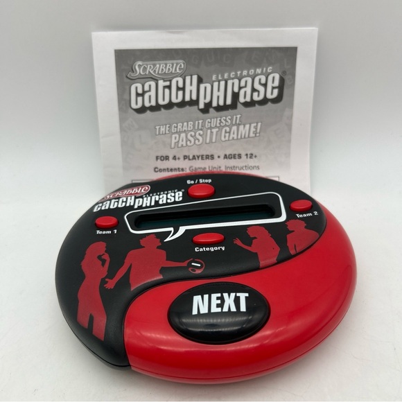 Scrabble Catch Phrase Electronic Handheld Travel Party Game Night Hasbro Works! - Picture 1 of 4